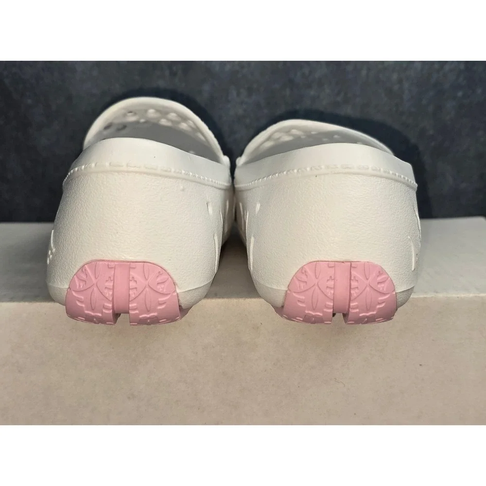 Floafers Posh Penny Loafers White Pink Waterproof EVA Shoes Kids Size 12